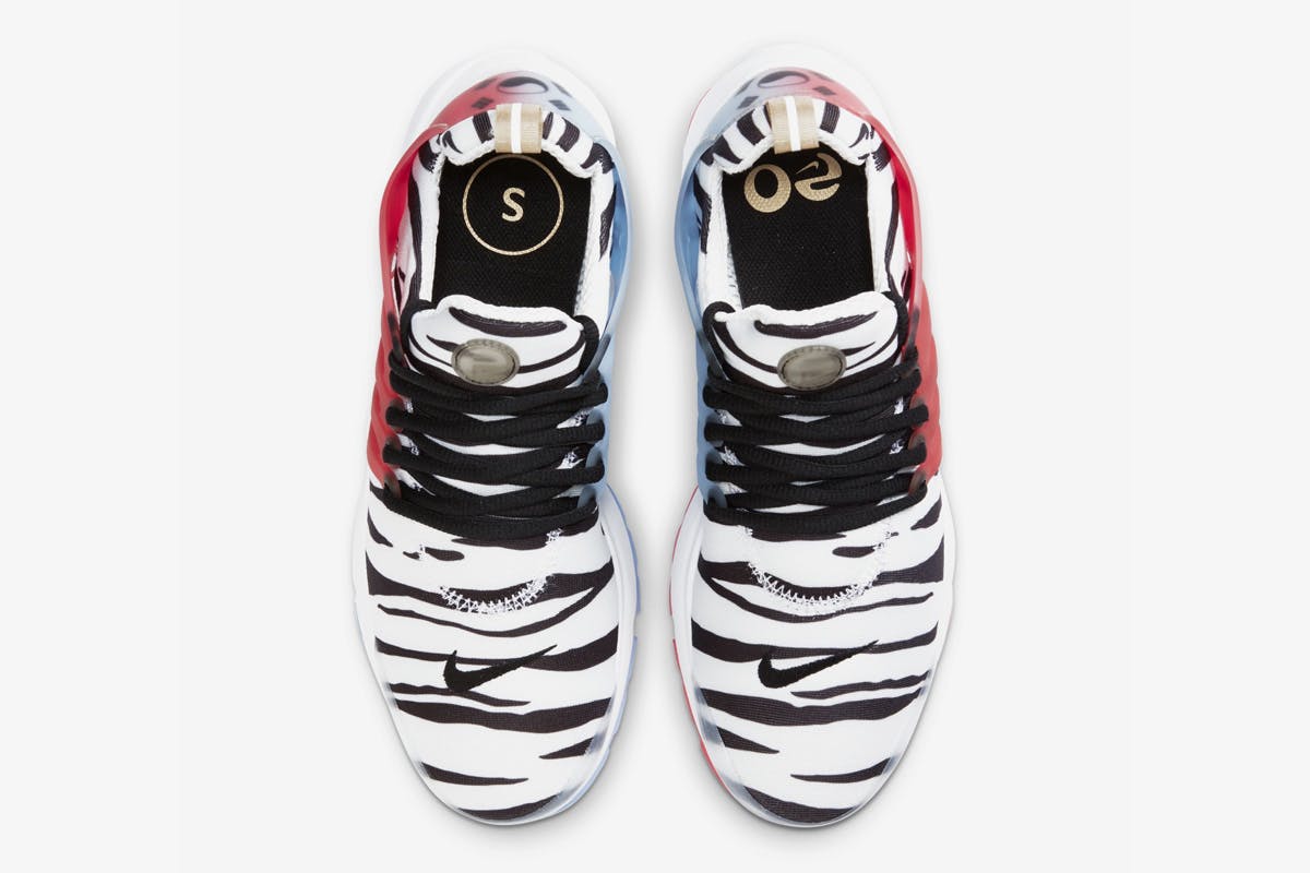 nike presto zebra